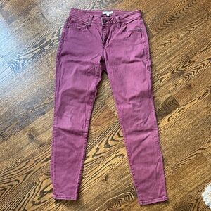 CAbi Women's Straight Leg Jeans in Cranberry